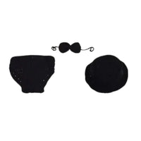 Thumbnail for Black silhouette of a hat, bow tie, and headband on a white background