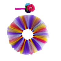 Thumbnail for Colorful tutu and headband set on a white background