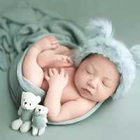 Thumbnail for 3pcs/Set Newborn Photography Wraps + Faux Fur Hat + Bear Doll -, Baby & Toddler Outfits , Drestiny , Australia, Blue, Boys, Brown, Canada, Girls, Green, Hats, Khaki, Lavender, New Zealand, Pink, Purple, Sets, United Kingdom, United States, White, Wraps, Yellow , Drestiny , www.shopdrestiny.com