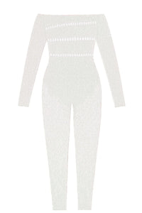 Thumbnail for White ribbed knit outfit on a white background