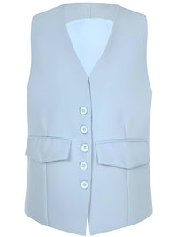 Thumbnail for Women's Office Chic Backless Halter V-Neck Crop Vest -, Vests , Drestiny , Australia, Black, Brown, Canada, Dark Blue, Khaki, Dark Brown, Light Blue, Mauve, Pink, Ivory, L, M, Navy, New Zealand, S, United Kingdom, United States, Vests, White, XL, XXL , Drestiny , www.shopdrestiny.com