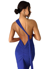 Thumbnail for One Shoulder Backless Sexy Maxi Dress - Get Multiple Looks! -, Maxi Dress , Drestiny , Australia, Black, Blue, Canada, Dark Red, FR, Green, Hot Pink, L, M, Maxi Dresses, Mini Dresses, New Zealand, One Shoulder, Orange, Pink, Red, S, Sky Blue, Sleeveless, United Kingdom, United States, White, Wine Red , Drestiny ,  Brown, Purple, Blue, www.shopdrestiny.com