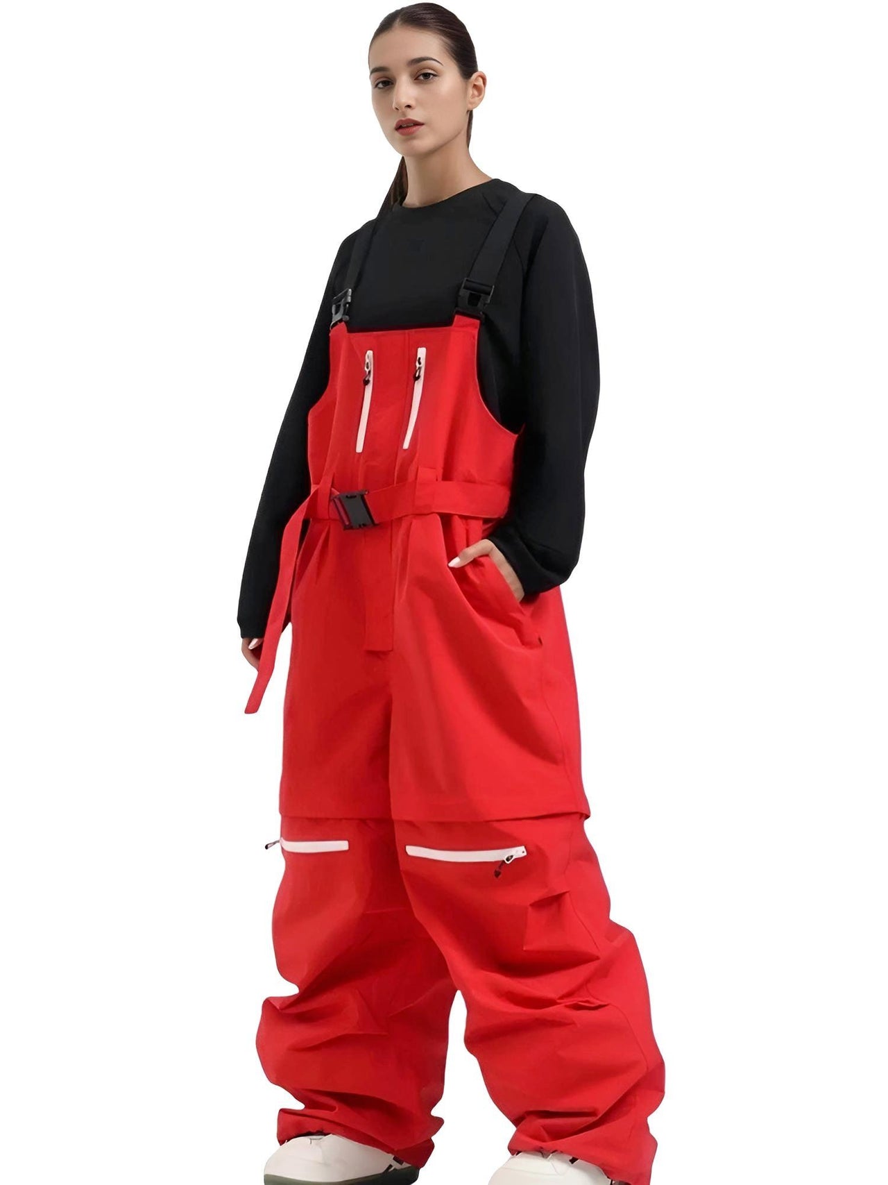 Outdoor Skiing Strap Pants New 2025 Winter Loose Sports Ski Trousers Windproof Waterproof Women Men Warm Snowboarding Overalls, Drestiny Snow Pants, Waterproof Snow pants, Cheap Snow Pants, Men's Snow pants, Women's Snow Pants, United States,  Green, Drestiny, Red, Black, Light Grey, Deep Pink, Pink Snow Pants, Khaki, Canada, Australia, New Zealand, United Kingdom, XS, S, M, L, XL, shopdrestiny.com