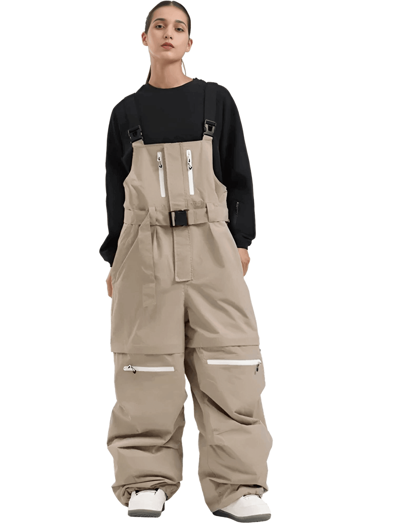 Outdoor Skiing Strap Pants New 2025 Winter Loose Sports Ski Trousers Windproof Waterproof Women Men Warm Snowboarding Overalls, Drestiny Snow Pants, Waterproof Snow pants, Cheap Snow Pants, Men's Snow pants, Women's Snow Pants, United States,  Green, Drestiny, Red, Black, Light Grey, Deep Pink, Pink Snow Pants, Khaki, Canada, Australia, New Zealand, United Kingdom, XS, S, M, L, XL, shopdrestiny.com