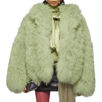 Thumbnail for Oversize Plush Fur Coat For Women Elegant Soft Warm Long Sleeve Loose Jackets Winter Chic Street Outerwear , Coats, Drestiny, Jackets, Green, Beige, Brown, United States, Australia, New Zealand, United Kingdom, S, M, L, shopdrestiny.com, faux fur coats