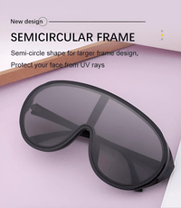 Thumbnail for Oversized Shield Sunglasses Fashion One Piece Sun Glasses Big Frame Shades, Sunglasses, Gender_Women, Gender_Men, United States, USA, Canada, Australia, New Zealand, United Kingdom, UK, Black, White, Blue, Transparent, Grey, Pink, Silver, Brown, large shield sunglasses women, futuristic shield sunglasses, rimless shield sunglasses, wrap around sunglasses oversized, y2k shield sunglasses, big shield sunglasses, statement shield sunglasses, shopdrestiny.com