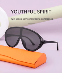 Thumbnail for Oversized Shield Sunglasses Fashion One Piece Sun Glasses Big Frame Shades, Sunglasses, Gender_Women, Gender_Men, United States, USA, Canada, Australia, New Zealand, United Kingdom, UK, Black, White, Blue, Transparent, Grey, Pink, Silver, Brown, large shield sunglasses women, futuristic shield sunglasses, rimless shield sunglasses, wrap around sunglasses oversized, y2k shield sunglasses, big shield sunglasses, statement shield sunglasses, shopdrestiny.com