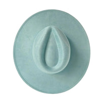 Thumbnail for Light turquoise wide-brimmed hat on a white background