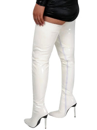 Thumbnail for Patent Leather Over The Knee Boots Ladies High Heels New Large Size Sexy Thigh High Boots Stiletto Women Boots, Leather Thigh High Boots, Over The Knee Leather Boots, Women's Leather Thigh High Boots, Black Leather High Heel Boots, Heeled Leather Thigh High Boots, Stilettos, High Heels, Thigh Highs, Boots, United States, USA, Canada, Australia, New Zealand, United Kingdom, Blue, Black, Red, Purple, White, Pink, shopdrestiny.com