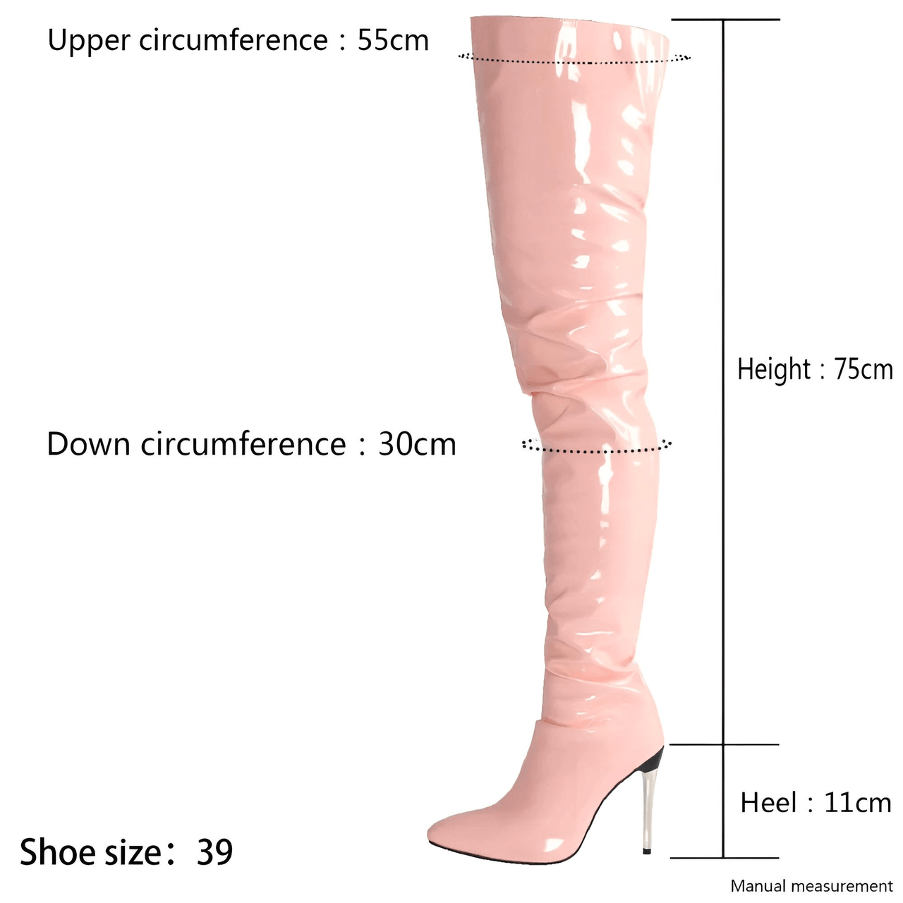 Patent Leather Over The Knee Boots Ladies High Heels New Large Size Sexy Thigh High Boots Stiletto Women Boots, Leather Thigh High Boots, Over The Knee Leather Boots, Women's Leather Thigh High Boots, Black Leather High Heel Boots, Heeled Leather Thigh High Boots, Stilettos, High Heels, Thigh Highs, Boots, United States, USA, Canada, Australia, New Zealand, United Kingdom, Blue, Black, Red, Purple, White, Pink, shopdrestiny.com