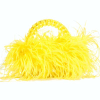 Thumbnail for Pearl Bead Handle Bag with Ostrich Feathers -, Handbags, Wallets & Cases , Drestiny , Australia, Black, Blue, Deep Pink, Green, Handbags, Light Blue, M, New Zealand, Orange, Purple, Purses, Red, United Kingdom, United States, Yellow , Drestiny , www.shopdrestiny.com