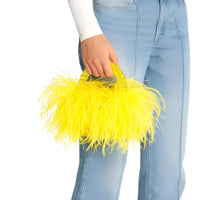 Thumbnail for Pearl Beaded Handle Ostrich Feather Handbag -, Handbags, Wallets & Cases , Drestiny , Australia, Black, Blue, Deep Pink, Green, Handbags, Light Blue, M, New Zealand, Orange, Purple, Purses, Red, United Kingdom, United States, Yellow , Drestiny , www.shopdrestiny.com