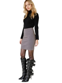 Thumbnail for Pointed Toe Stiletto Mid-Calf Boots For Women With Buckle Straps -, Boots , Drestiny , 10, 11, 12, 13, 14, 15, 5, 6, 7, 8, 9, 9.5, Apricot, Australia, Black, Blue, Boots, High Heels, Light Blue, Pink, Red, Silver, Stilettos, United Kingdom, United States , Drestiny , www.shopdrestiny.com