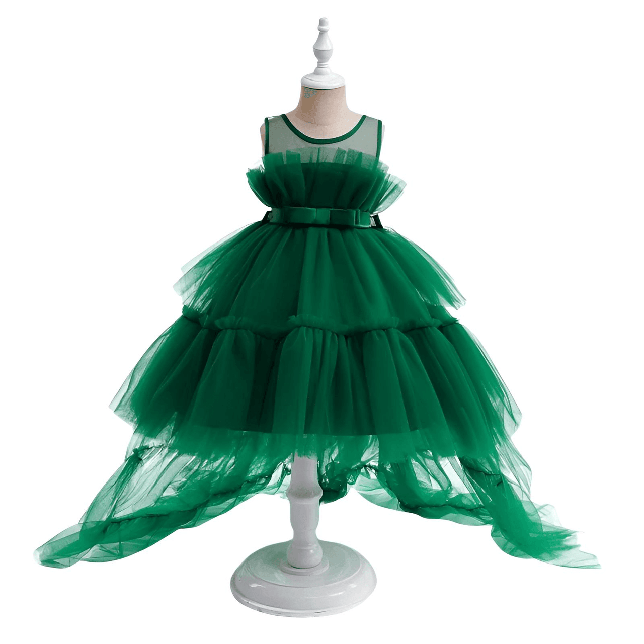 Girl's Puffy Tulle Dress Trailing First Communion Party Dresses For Girl -, , Drestiny , 18M, 24M, 3T, 4T, 5T, 6T, 7T, 8T, Australia, Black, Canada, Dark Green, Dresses, Girls, Hot Pink, Light Blue, New Zealand, Peach, Pink, Purple, Red, Sleeveless, TD, United Kingdom, United States, White , Drestiny , www.shopdrestiny.com