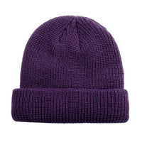 Thumbnail for Purple knit beanie on a white background