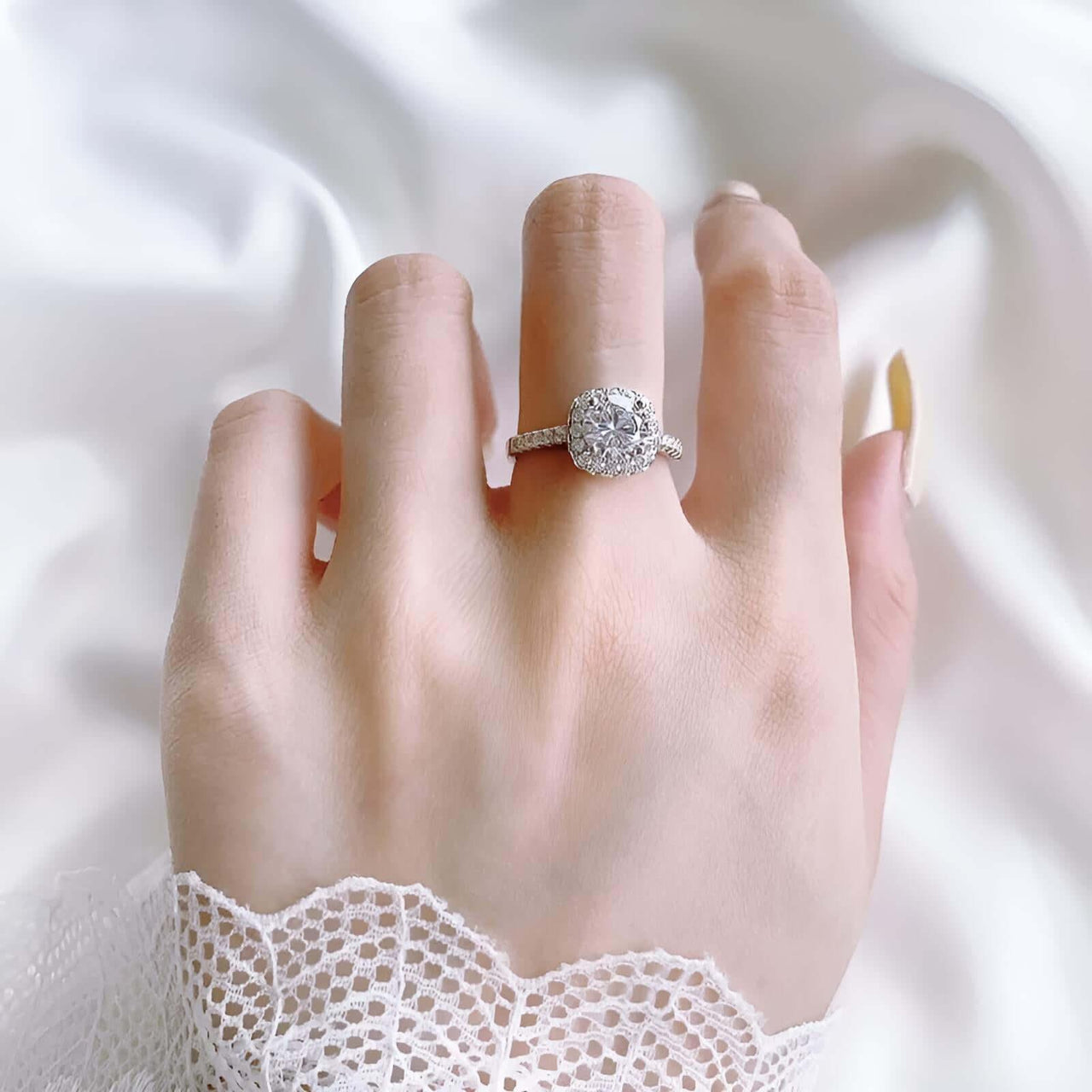 Real Brilliant Moissanite Rings For Women - In 0.5CT 1CT 2CT 3CT Center Stone! -, Rings , Drestiny , 4, 4.5, 5, 5.5, 6, 6.5, 7, 7.5, 8, 8.5, 9, Australia, Canada, FR, New Zealand, Rings, Silver, United Kingdom, United States , Drestiny , www.shopdrestiny.com