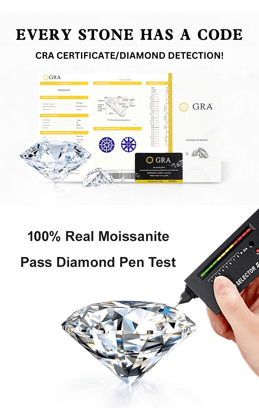 Real Brilliant Moissanite Rings For Women - In 0.5CT 1CT 2CT 3CT Center Stone! -, Rings , Drestiny , 4, 4.5, 5, 5.5, 6, 6.5, 7, 7.5, 8, 8.5, 9, Australia, Canada, FR, New Zealand, Rings, Silver, United Kingdom, United States , Drestiny , www.shopdrestiny.com
