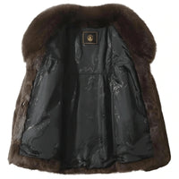 Thumbnail for Real Rex Rabbit Fur Coat With Fox Fur Collar Women's Rabbit Fur Short Jacket Thick Warm New Fashion