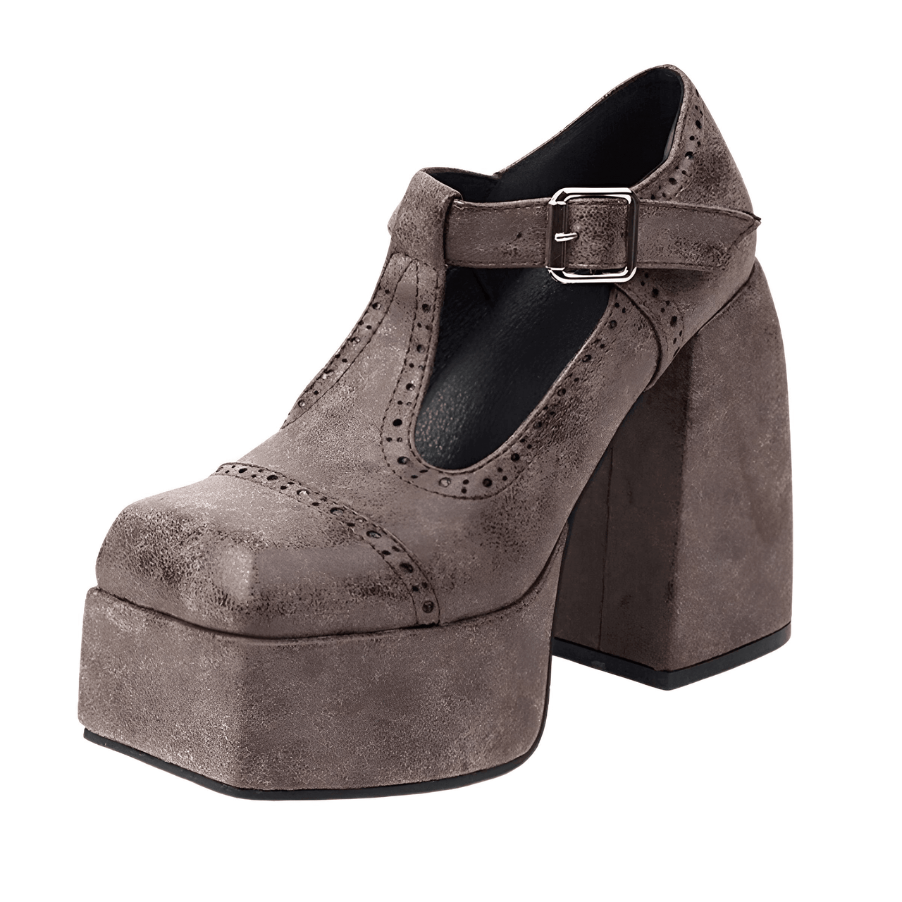 Retro High Heel Thick Platform Pumps For Women -, Shoes , Drestiny , Apricot, Australia, Black, Brown, Canada, Chocolate, Heels, Light Brown, New Zealand, Pumps, Sandals, United Kingdom, United States , Drestiny , www.shopdrestiny.com