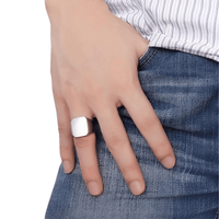 Thumbnail for Men's Retro Initial Signet Ring 18mm Bulky Heavy Male Band Stainless Steel Letters Custom Jewelry Gift For Him, Drestiny, Men's Rings, Rings, Name Rings For Men, Silver, Black, Gold, United States, Canada, Australia, New Zealand, United Kingdom, Custom Rings, 8, 9, 10, 11, 12, shopdrestiny.com
