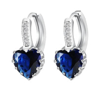 Thumbnail for Romantic Heart Crystal Loop Earrings Lever Back Austrian Cubic Zircon 925 Sterling Silver Hoop Jewelry for Women Fashion, Drestiny, Earrings, United States, Canada, Australia, New Zealand, United Kingdom, Red, Ruby, Blue, Sapphire, Pink, Sky Blue, Purple, Black, Onyx, Green, Emerald, Champagne, White, Diamond, shodprestiny.com