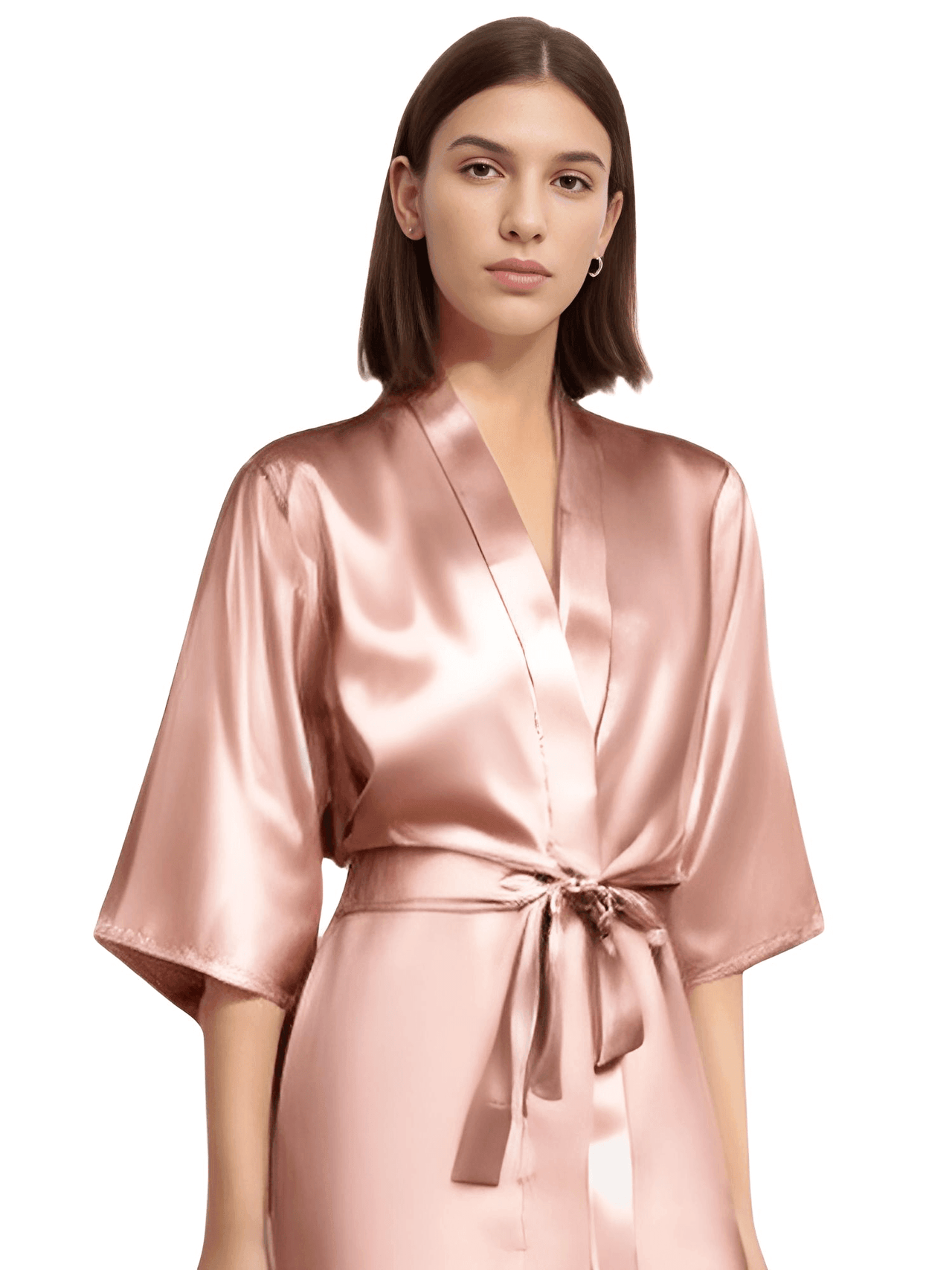 Satin Kimono Wedding Party Robes -, Robes , Drestiny , 4XL, Australia, Blue, Brown, Canada, Deep Pink, Gender_Women, L, Light Pink, M, New Zealand, Pink, Purple, Robes, Royal Blue, S, United Kingdom, United States, White, Wine Red, XL, XXL, XXXL , Drestiny , www.shopdrestiny.com