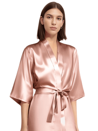 Thumbnail for Satin Kimono Wedding Party Robes -, Robes , Drestiny , 4XL, Australia, Blue, Brown, Canada, Deep Pink, Gender_Women, L, Light Pink, M, New Zealand, Pink, Purple, Robes, Royal Blue, S, United Kingdom, United States, White, Wine Red, XL, XXL, XXXL , Drestiny , www.shopdrestiny.com