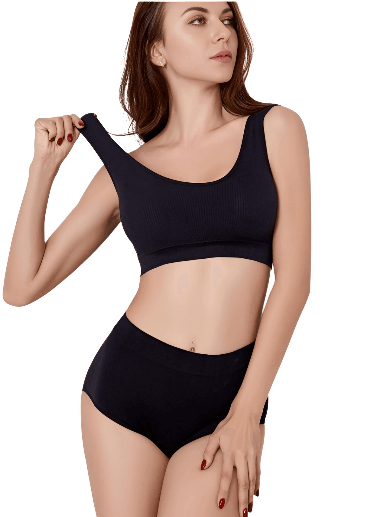 Sexy Seamless Bra + High Waist Panties Set -, Bra Sets , Drestiny , Australia, Black, Bra & Underwear Sets, Bras, Canada, Dark Red, Gender_Women, L, Light Blue, M, New Zealand, Nude, S, United Kingdom, United States, White, XL , Drestiny , www.shopdrestiny.com