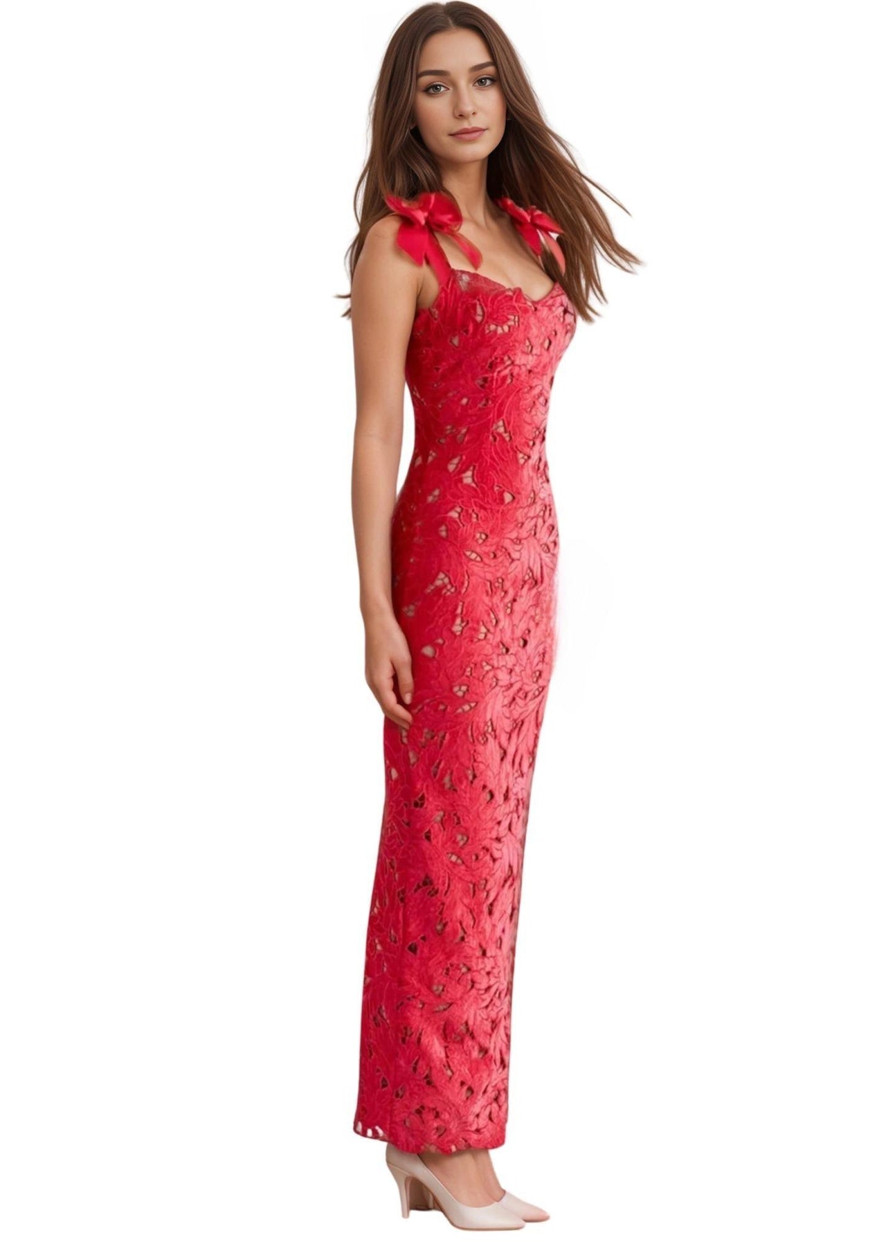 Sexy Bows Lace Maxi Dress For Women Fashion Sleeveless Backless Bodycon Birthday Club Party Long Dress, Black Lace Maxi Dress, Red Lace Maxi Dress, Boho Lace Maxi Dress, Long Lace Dress, Lace Maxi Dress For Wedding Guest, S, M, L, Ankle Length Dresses, Maxi Dresses, Sleeveless, Black, Red, 4, 6, 8, 10, United States, USA, Canada, Australia, New Zealand, United Kingdom, UK, shopdrestiny.com
