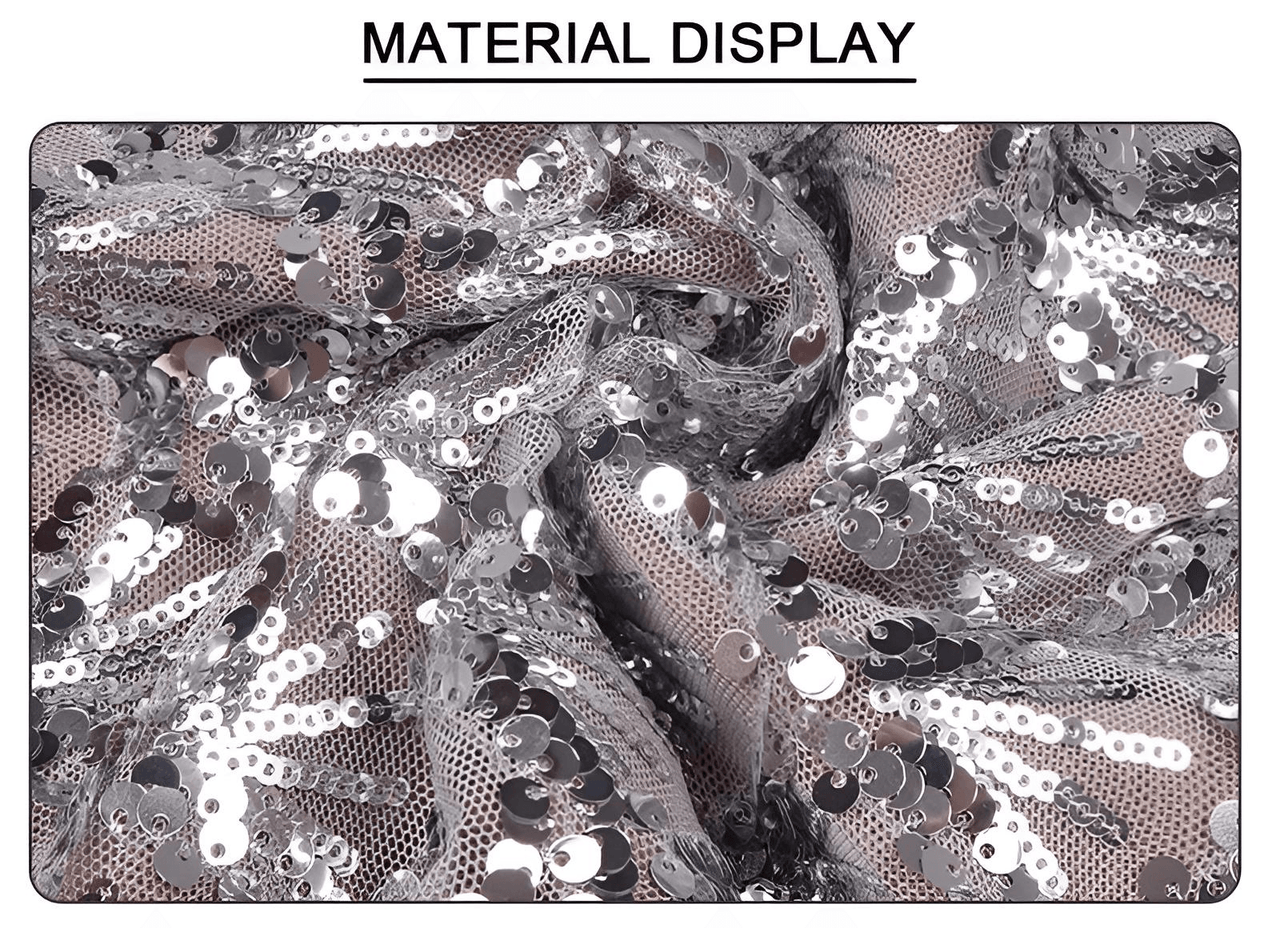 Sexy Deep-Plunge Backless Sequin Dress Mesh Sparkly Silver Maxi Long Dress Elegant Party Evening Outfits, Drestiny, Dresses, Maxi Dresses, Sleeveless, S, M, L, United States, USA, Silver, Canada, Australia, New Zealand, United Kingdom, UK, backless sequin dress, deep v sequin dress, sparkly backless dress, plunging sequin dress, sequin party dress backless, shopdrestiny.com