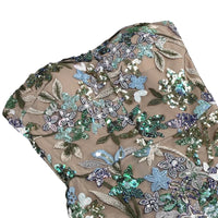 Thumbnail for Sexy Floral Strapless Sequin Dresses Women's Luxury Sequins Flower Backless Long Slim Dress Evening Party Dress