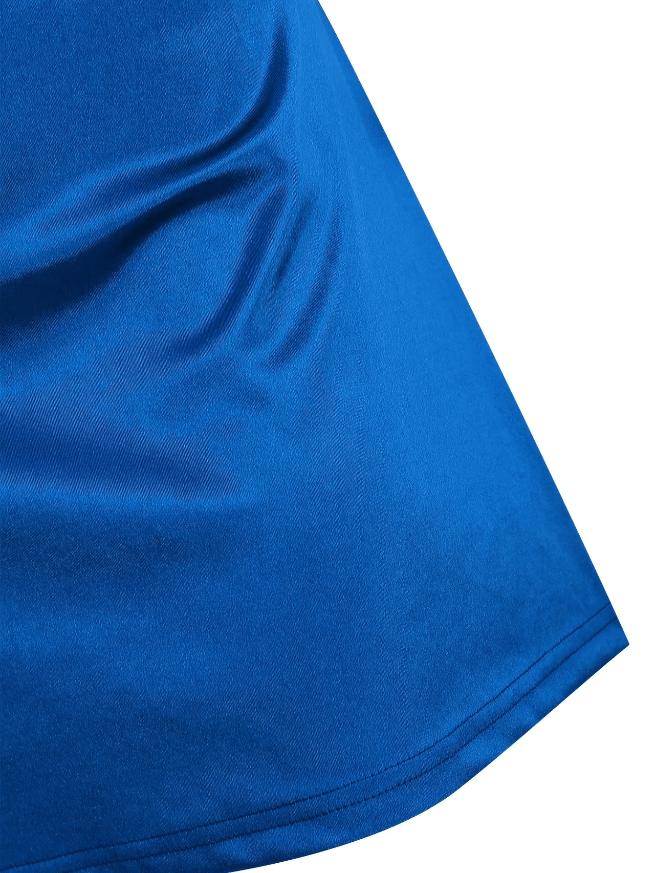 Close-up of a blue fabric texture on a white background