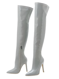 Thumbnail for Sexy Stiletto High Heels Women's Over-The-Knee Boots Pointed Toe Ladies Sexy Thigh High Boots -, Boots , Drestiny , 10, 11, 4, 5, 6, 7, 8, 9, Apricot, Australia, Black, Boots, Grey, High Heels, Knee Highs, Red, Stilettos, Thigh Highs, United Kingdom, United States, White , Drestiny , www.shopdrestiny.com