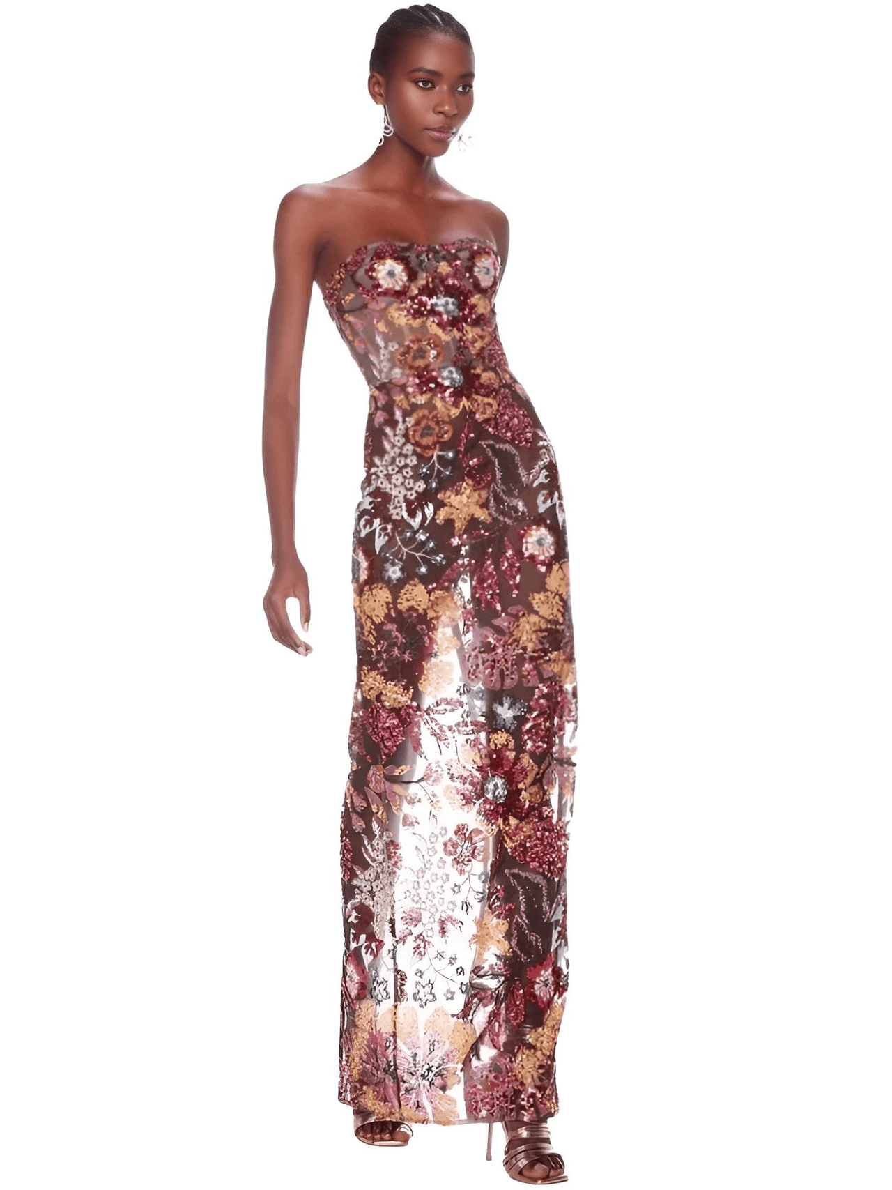 Sexy Strapless Floral Sequin Dress Women's Luxury Sequins Flower Backless Long Slim Dress Evening Party Dress, Drestiny, Ankle Length Dresses, Maxi Dresses, Midi Dresses, Strapless, Sleeveless, One Shoulder, XS, S, M, L, XL, United States, USA, Canada, Australia, New Zealand, United Kingdom, UK, Black/Multi, White/Beige, Orange/Red, Blue/Green, Purple/Green, Dark Red/Pink, Pink/Beige, strapless sequin dress, sequin strapless dress, strapless sequin maxi dress, black strapless sequin dress, shopdrestiny.com