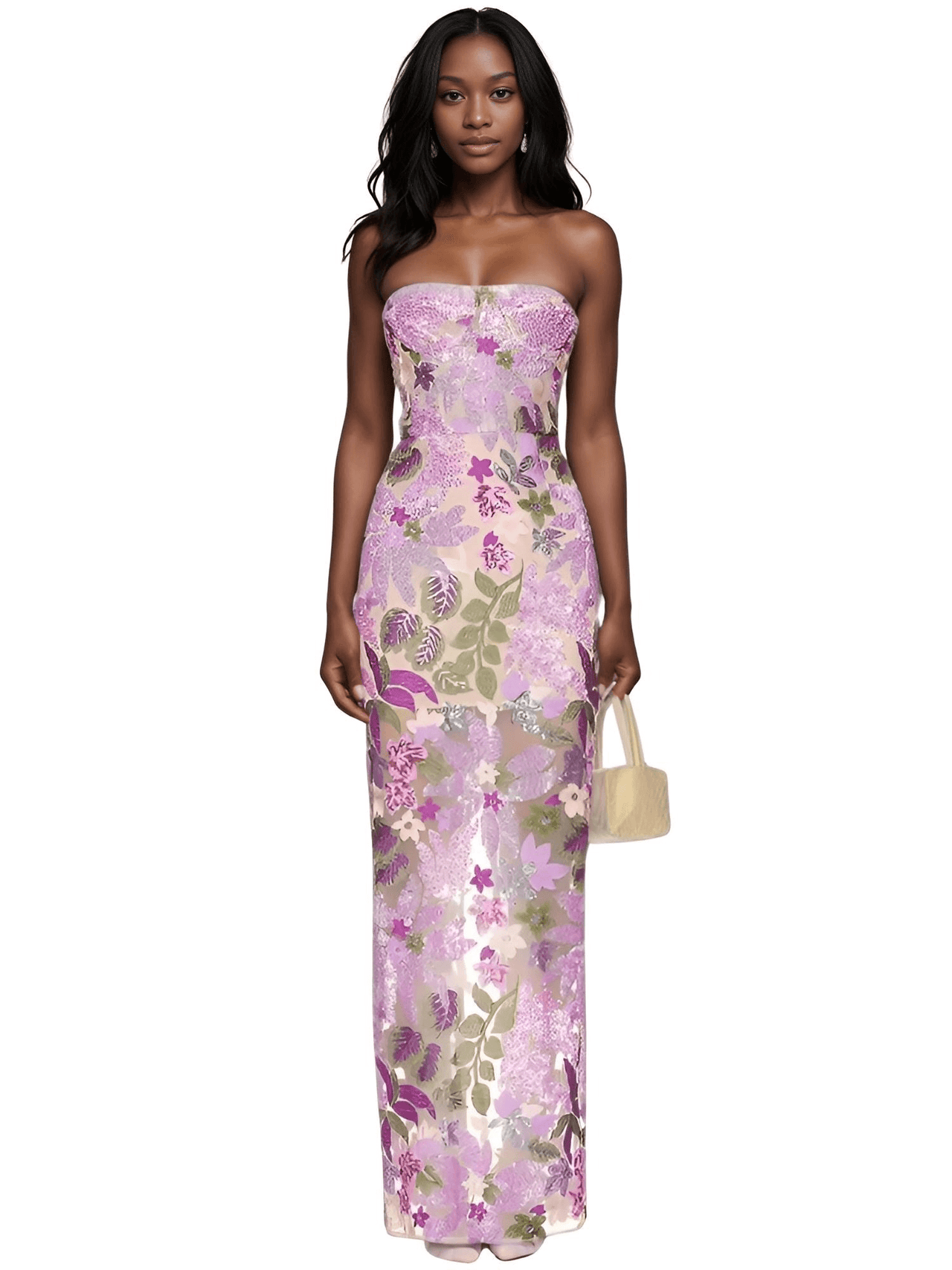 Sexy Strapless Floral Sequin Dress Women's Luxury Sequins Flower Backless Long Slim Dress Evening Party Dress, Drestiny, Ankle Length Dresses, Maxi Dresses, Midi Dresses, Strapless, Sleeveless, One Shoulder, XS, S, M, L, XL, United States, USA, Canada, Australia, New Zealand, United Kingdom, UK, Black/Multi, White/Beige, Orange/Red, Blue/Green, Purple/Green, Dark Red/Pink, Pink/Beige, strapless sequin dress, sequin strapless dress, strapless sequin maxi dress, black strapless sequin dress, shopdrestiny.com