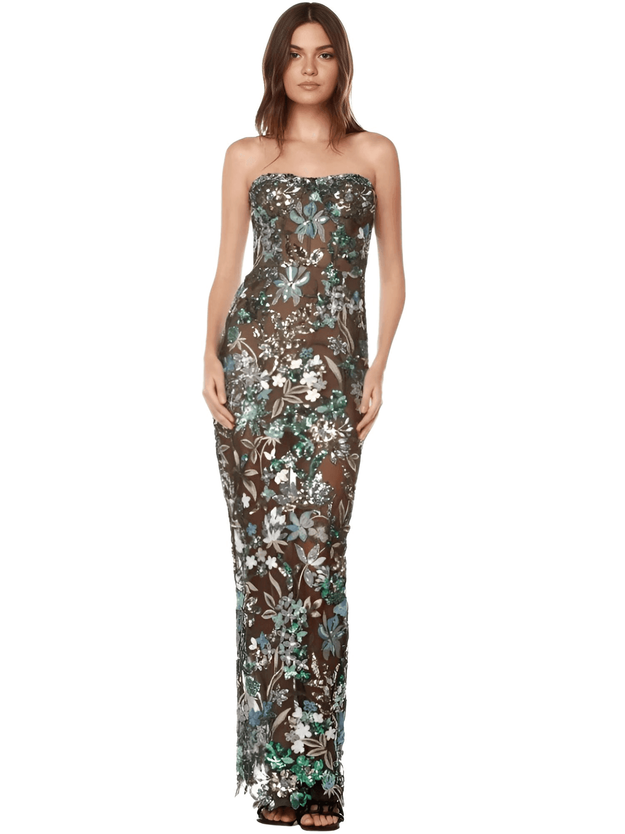 Sexy Strapless Floral Sequin Dress Women's Luxury Sequins Flower Backless Long Slim Dress Evening Party Dress, Drestiny, Ankle Length Dresses, Maxi Dresses, Midi Dresses, Strapless, Sleeveless, One Shoulder, XS, S, M, L, XL, United States, USA, Canada, Australia, New Zealand, United Kingdom, UK, Black/Multi, White/Beige, Orange/Red, Blue/Green, Purple/Green, Dark Red/Pink, Pink/Beige, strapless sequin dress, sequin strapless dress, strapless sequin maxi dress, black strapless sequin dress, shopdrestiny.com