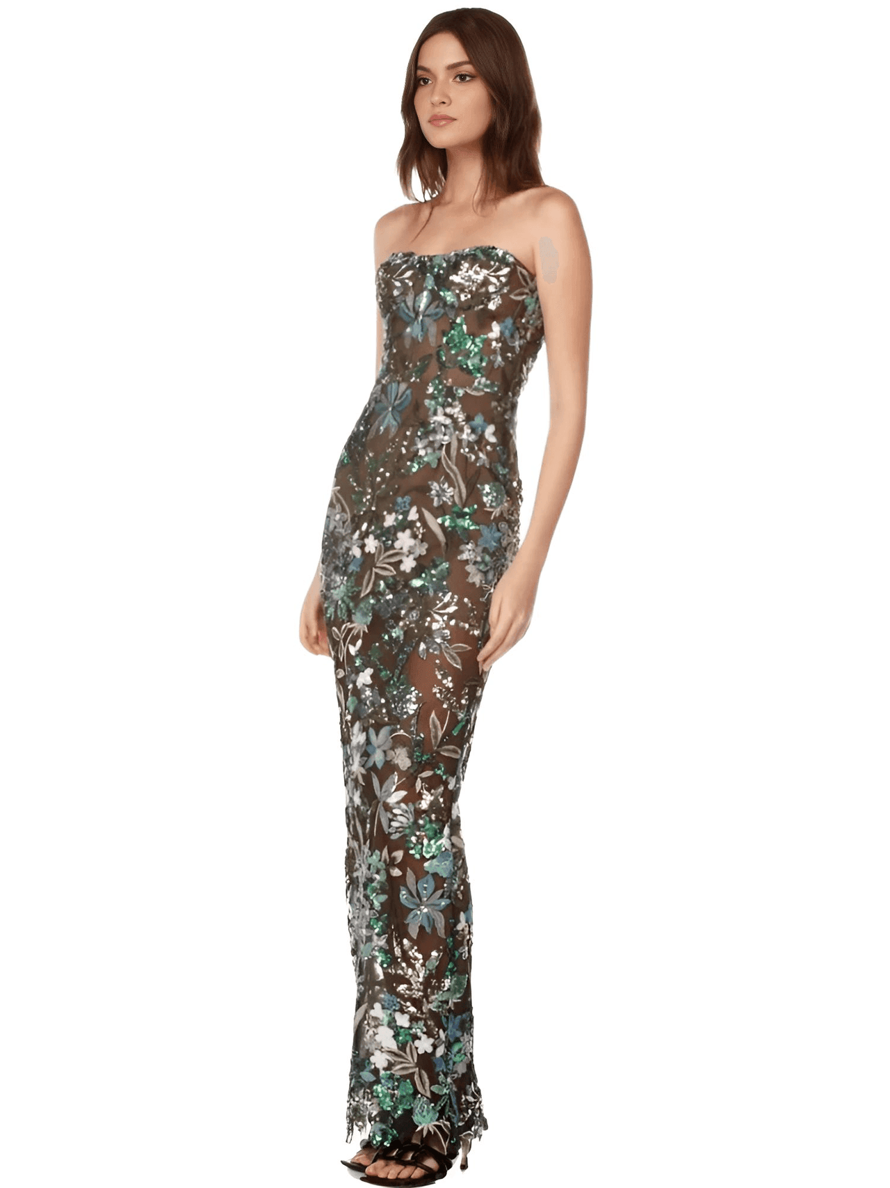Sexy Strapless Floral Sequin Dress Women's Luxury Sequins Flower Backless Long Slim Dress Evening Party Dress, Drestiny, Ankle Length Dresses, Maxi Dresses, Midi Dresses, Strapless, Sleeveless, One Shoulder, XS, S, M, L, XL, United States, USA, Canada, Australia, New Zealand, United Kingdom, UK, Black/Multi, White/Beige, Orange/Red, Blue/Green, Purple/Green, Dark Red/Pink, Pink/Beige, strapless sequin dress, sequin strapless dress, strapless sequin maxi dress, black strapless sequin dress, shopdrestiny.com