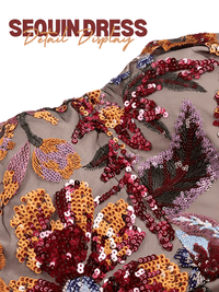 Thumbnail for Sexy Strapless Floral Sequin Dress Women's Luxury Sequins Flower Backless Long Slim Dress Evening Party Dress, Drestiny, Ankle Length Dresses, Maxi Dresses, Midi Dresses, Strapless, Sleeveless, One Shoulder, XS, S, M, L, XL, United States, USA, Canada, Australia, New Zealand, United Kingdom, UK, Black/Multi, White/Beige, Orange/Red, Blue/Green, Purple/Green, Dark Red/Pink, Pink/Beige, strapless sequin dress, sequin strapless dress, strapless sequin maxi dress, black strapless sequin dress, shopdrestiny.com