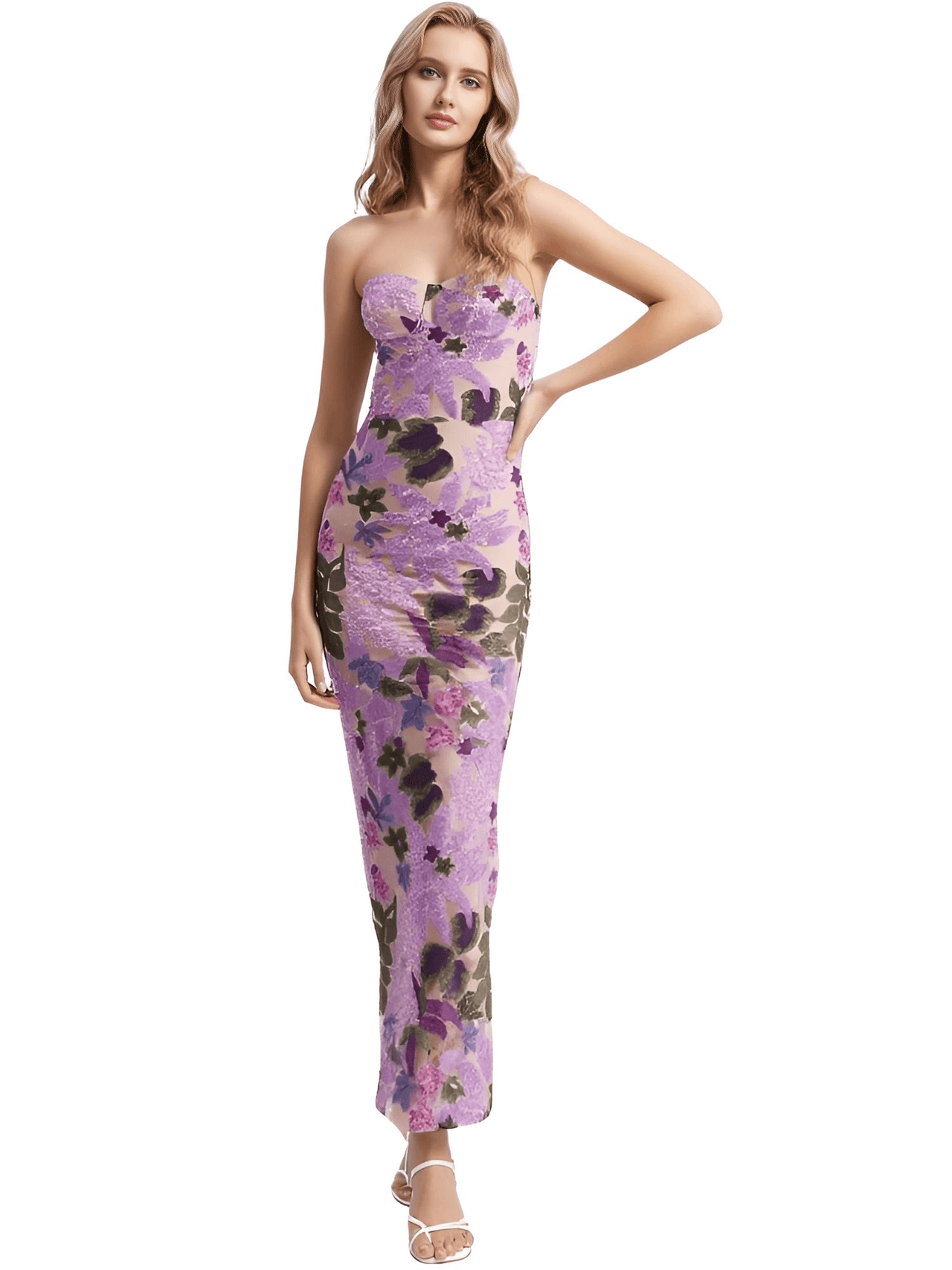 Sexy Strapless Floral Sequin Dress Women's Luxury Sequins Flower Backless Long Slim Dress Evening Party Dress, Drestiny, Ankle Length Dresses, Maxi Dresses, Midi Dresses, Strapless, Sleeveless, One Shoulder, XS, S, M, L, XL, United States, USA, Canada, Australia, New Zealand, United Kingdom, UK, Black/Multi, White/Beige, Orange/Red, Blue/Green, Purple/Green, Dark Red/Pink, Pink/Beige, strapless sequin dress, sequin strapless dress, strapless sequin maxi dress, black strapless sequin dress, shopdrestiny.com