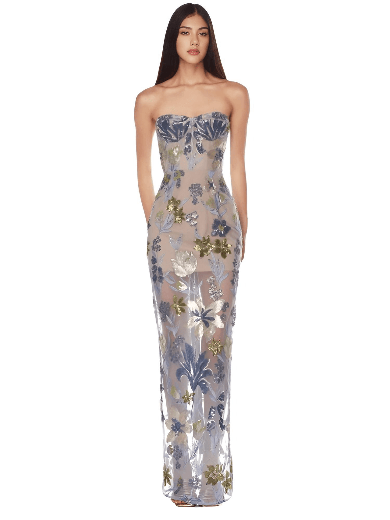 Sexy Strapless Floral Sequin Dress Women's Luxury Sequins Flower Backless Long Slim Dress Evening Party Dress, Drestiny, Ankle Length Dresses, Maxi Dresses, Midi Dresses, Strapless, Sleeveless, One Shoulder, XS, S, M, L, XL, United States, USA, Canada, Australia, New Zealand, United Kingdom, UK, Black/Multi, White/Beige, Orange/Red, Blue/Green, Purple/Green, Dark Red/Pink, Pink/Beige, strapless sequin dress, sequin strapless dress, strapless sequin maxi dress, black strapless sequin dress, shopdrestiny.com