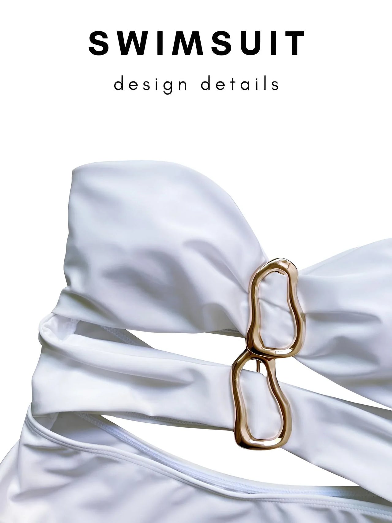 Sexy Women's Cut-Out Bandeau Swimsuit One Piece Swimsuit Metal Rings Female High Leg Cut Bathing Suit, Drestiny, One Piece Swimsuit, S, M, L, United States, USA, Canada, Australia, New Zealand, United Kingdom, UK, Brown, White, Black, Wine Red, Teal, Hot Pink, Women's cutout swimwear, Trendy bandeau bathing suit, Stylish cutout one piece, shopdrestiny.com