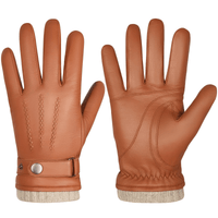 Thumbnail for Sheepskin Genuine Leather Cashmere Lined Gloves Touchscreen Winter Warm Gloves, gloves, mens leather gloves, womens leather gloves, cashmere gloves, driving gloves, leather sport gloves, United States, Canada, Australia, New Zealand, United Kingdom, FR, Black, Grey, Dark Brown, Red Brown, Orange Brown, Brown, S, M, L, XL, XXL, shopdrestiny.com