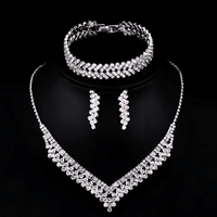 Thumbnail for Silver Rhinestone Crystal Bridal Jewelry Sets for Women - 20 Sets To Choose From! -, Jewelry Sets , Drestiny , Australia, Bracelets, Canada, Earrings, Jewelry Sets, Necklaces, New Zealand, Sets, Silver, United Kingdom, United States, White , Drestiny , www.shopdrestiny.com