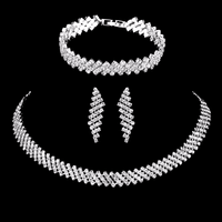 Thumbnail for Silver Rhinestone Crystal Bridal Jewelry Sets for Women - 20 Sets To Choose From! -, Jewelry Sets , Drestiny , Australia, Bracelets, Canada, Earrings, Jewelry Sets, Necklaces, New Zealand, Sets, Silver, United Kingdom, United States, White , Drestiny , www.shopdrestiny.com