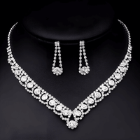 Thumbnail for Silver Rhinestone Crystal Bridal Jewelry Sets for Women - 20 Sets To Choose From! -, Jewelry Sets , Drestiny , Australia, Bracelets, Canada, Earrings, Jewelry Sets, Necklaces, New Zealand, Sets, Silver, United Kingdom, United States, White , Drestiny , www.shopdrestiny.com