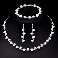 Thumbnail for Silver Rhinestone Crystal Bridal Jewelry Sets for Women - 20 Sets To Choose From! -, Jewelry Sets , Drestiny , Australia, Bracelets, Canada, Earrings, Jewelry Sets, Necklaces, New Zealand, Sets, Silver, United Kingdom, United States, White , Drestiny , www.shopdrestiny.com