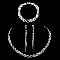 Thumbnail for Silver Rhinestone Crystal Bridal Jewelry Sets for Women - 20 Sets To Choose From! -, Jewelry Sets , Drestiny , Australia, Bracelets, Canada, Earrings, Jewelry Sets, Necklaces, New Zealand, Sets, Silver, United Kingdom, United States, White , Drestiny , www.shopdrestiny.com