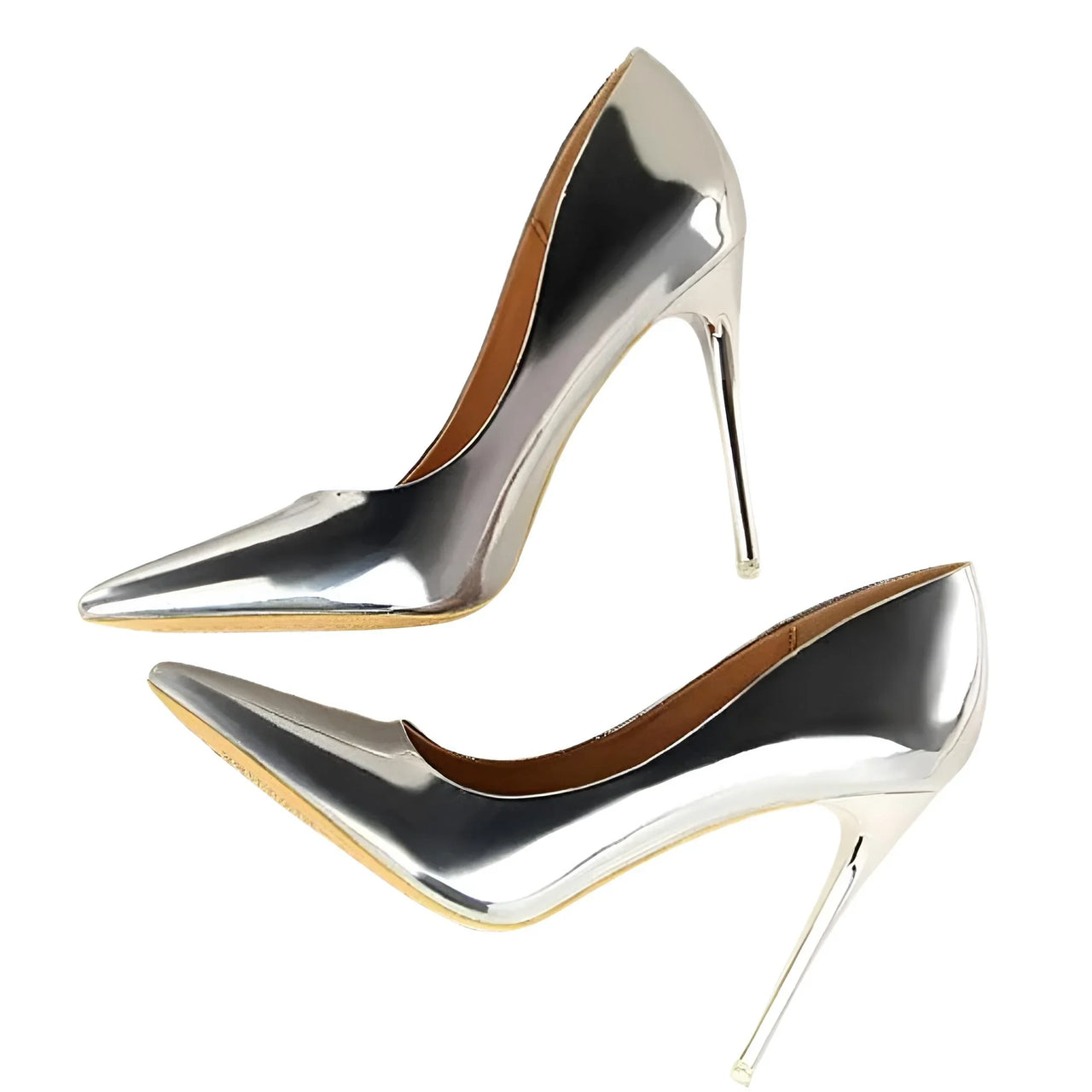 Metallic High Heel Pumps For Women