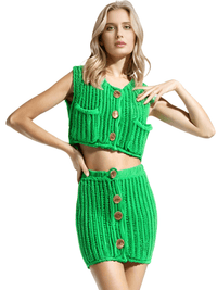 Thumbnail for Sleeveless Crop Sweater Vest Solid Loose Casual Sweater Vest Cable Knit Sweater Vest For Women -, Vests , Drestiny , Australia, Black, Brown, Canada, Cardigans, Dark Blue, Dark Brown, Green, L, Light Blue, M, Navy, New Zealand, Off White, Olive Green, Purple, Red, S, Sleeveless, Sweater Vests, Sweaters, United Kingdom, United States, Vests, White, Yellow , Drestiny , www.shopdrestiny.com