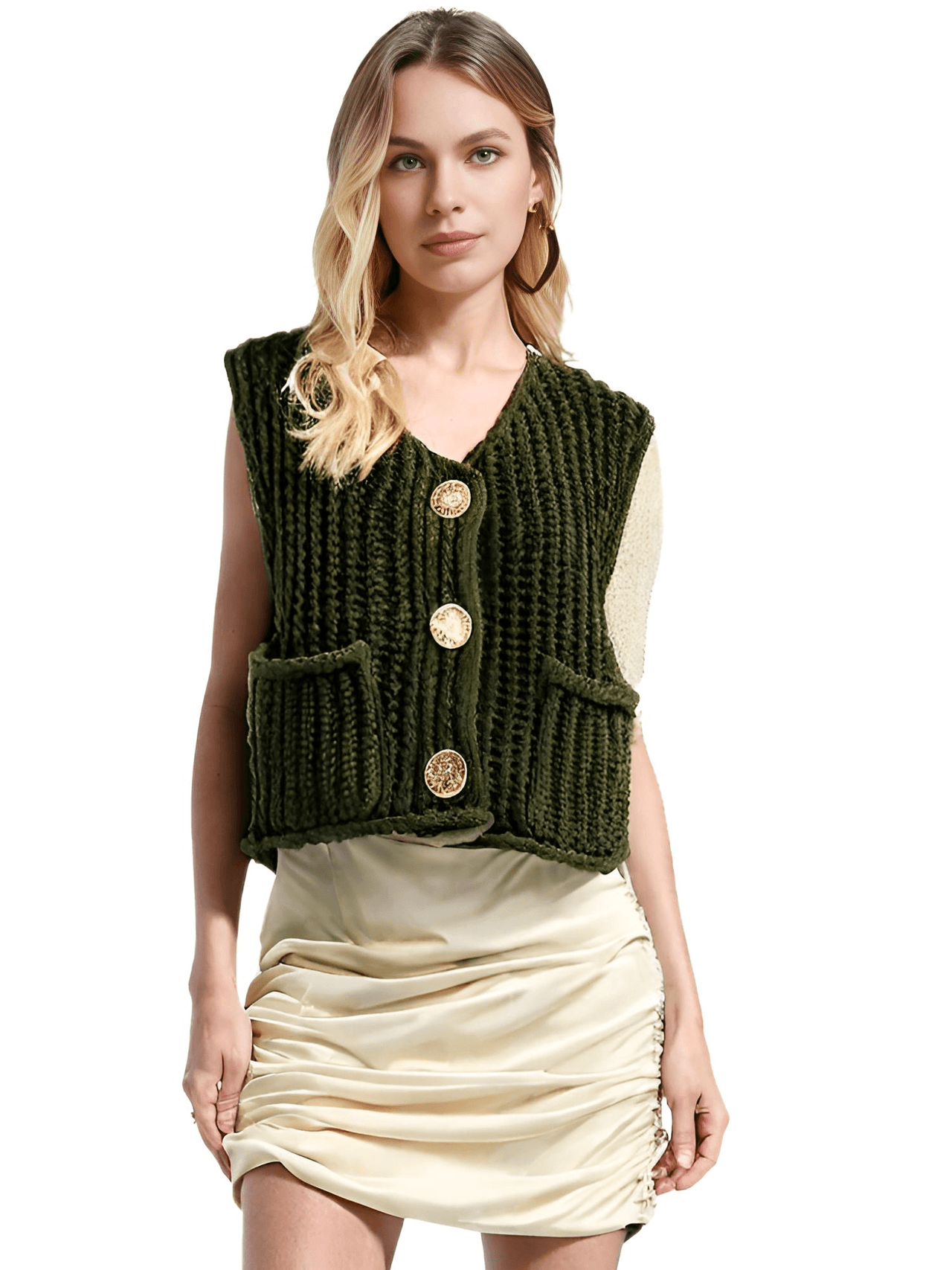 Sleeveless Crop Sweater Vest Solid Loose Casual Sweater Vest Cable Knit Sweater Vest For Women -, Vests , Drestiny , Australia, Black, Brown, Canada, Cardigans, Dark Blue, Dark Brown, Green, L, Light Blue, M, Navy, New Zealand, Off White, Olive Green, Purple, Red, S, Sleeveless, Sweater Vests, Sweaters, United Kingdom, United States, Vests, White, Yellow , Drestiny , www.shopdrestiny.com